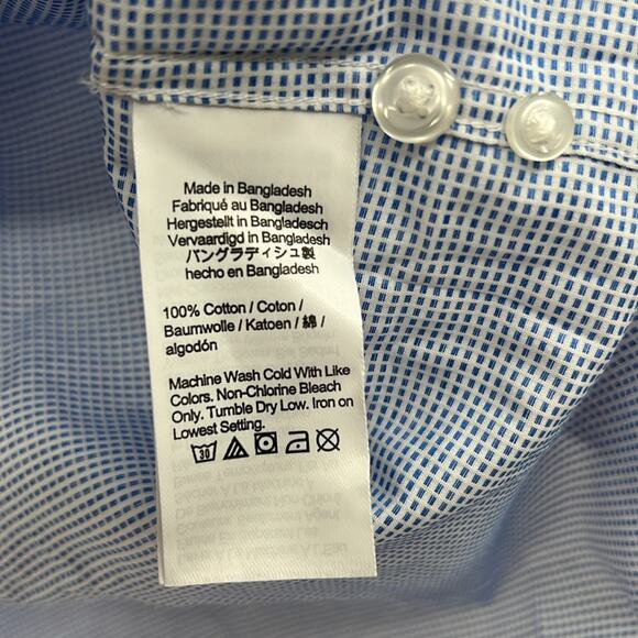 J. Crew Men's Ludlow Premium Fine Cotton LS Shirting - Blue/White - 16/35 - NWT - Picture 5 of 6